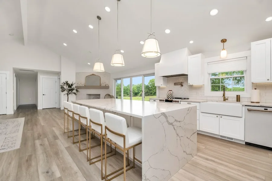 Clean, bright kitchen interior with spotless surfaces